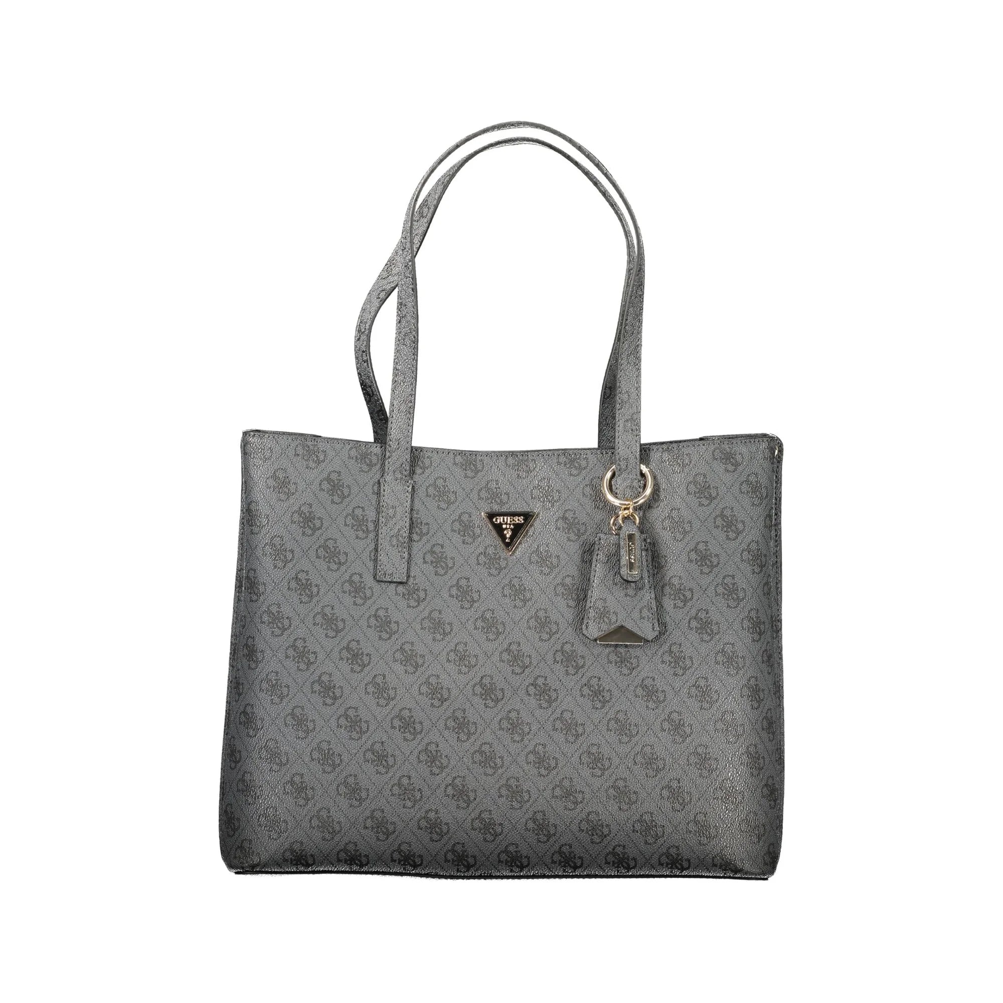 Guess Jeans Borsa a Spalla Donna Nera Stampa Logo Borse Nero - foto prodotto